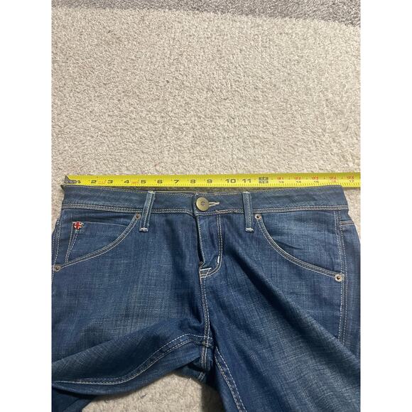 Hudson Womens 28 Flare Y2K 90s Low Rise Jeans Blue Made in USA *tiny flaw - Picture 2 of 15